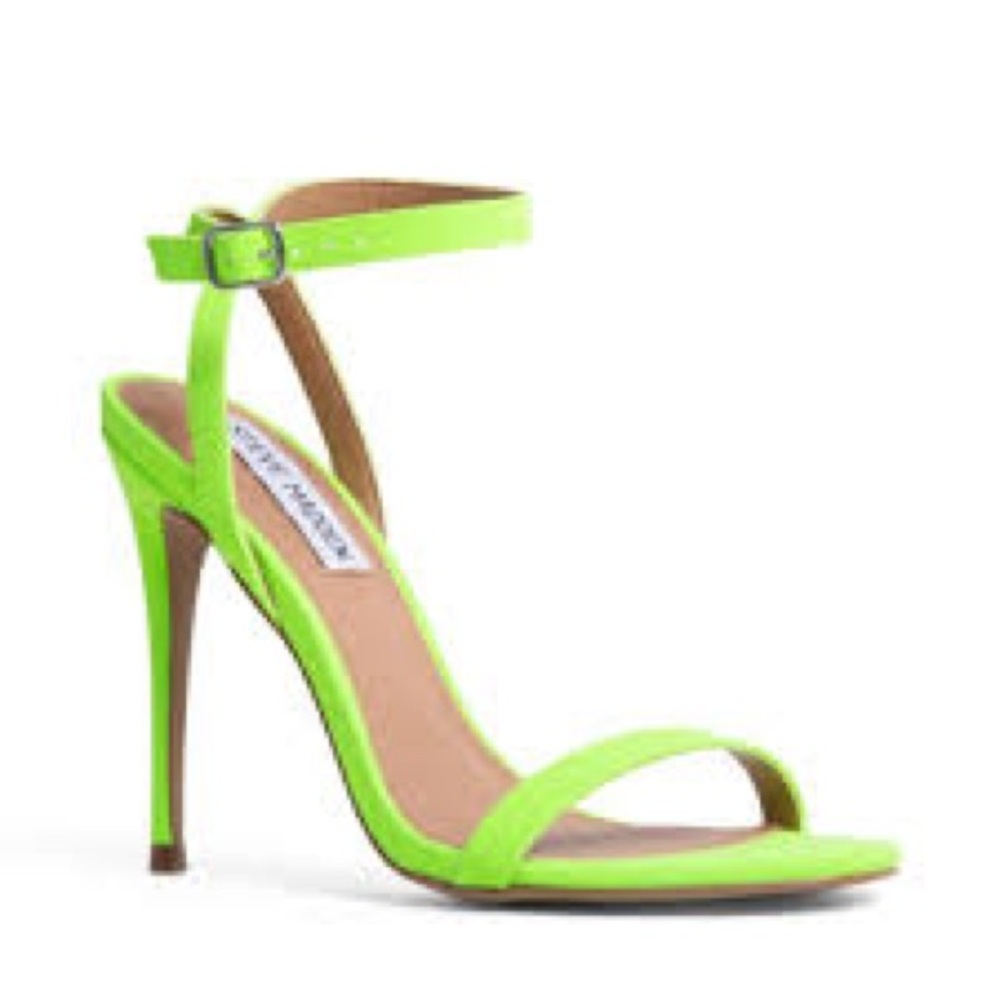 Steve Madden Neon Green Ankle Strap Heels